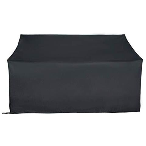 Garden Bench Coperchio 2 Sedile 420d Impermeabile In Tessuto Oxford Rip-proof Uv Water-resistant Black-2 Yeas Duso 131x69x65 89 Cm - Foto 1