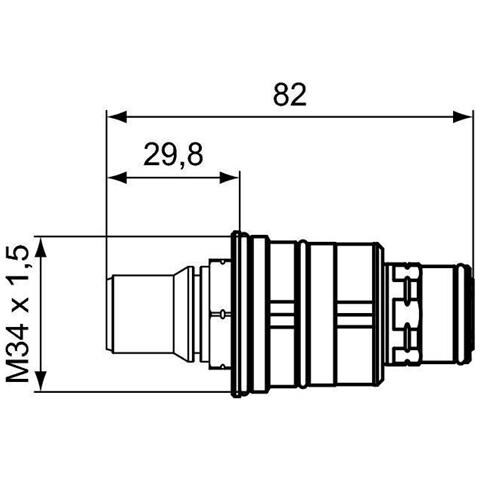 Cartuccia Acqua Per Termostatico - Cera Intercambiabile Con Griglia Anticalcare - Standard - Foto 1