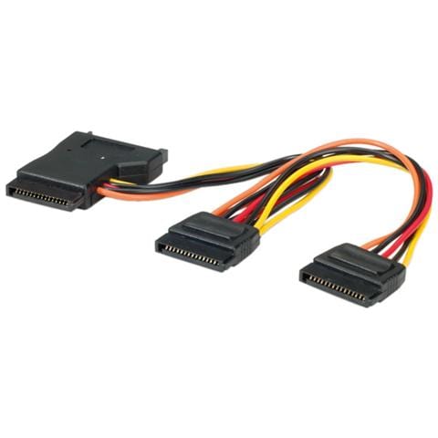ROLINE 11.03.1041, SATA 15-pin, SATA 15-pin, Maschio / femmina, 0,3 mm (0.0118") - Foto 1