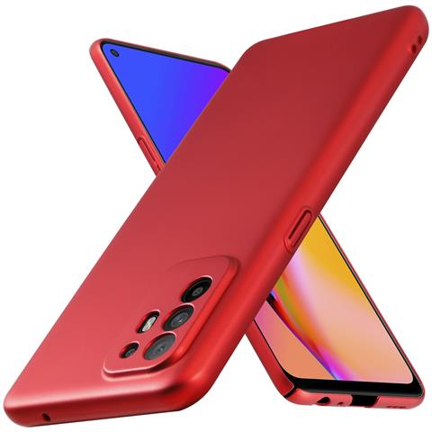 Custodia Compatibile Con Oppo A94 5g In Rosso Metallo - Hard Case Coperchio Protettivo In Look Metallico Contro I Graffi E Gli Urti - Foto 1