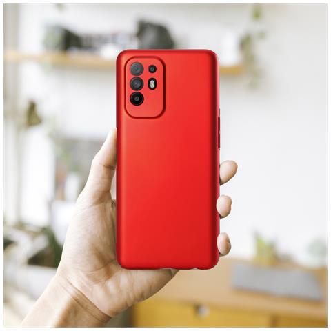 Custodia Compatibile Con Oppo A94 5g In Rosso Metallo - Hard Case Coperchio Protettivo In Look Metallico Contro I Graffi E Gli Urti - Foto 6