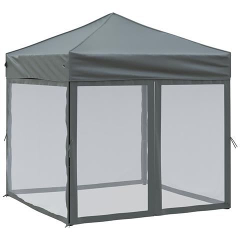 Tenda Per Feste Pieghevole Con Pareti Laterali Antracite 2x2 M - Foto 1