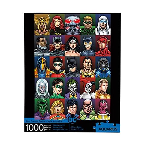 Dc Comics Puzzle Cast Faces (puzzle Da 1000 Pezzi) - Merchandise E Oggetti Da Collezione Dc Comics Con Licenza Ufficiale - Antiriflesso - Adattabilita Precisa - 20 X 28 Pollici - Foto 1