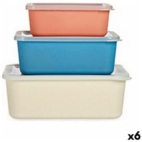 Set Di Scatole Per Sistemare Impilabili Bambù Melammina (6 Unità) - Foto 1