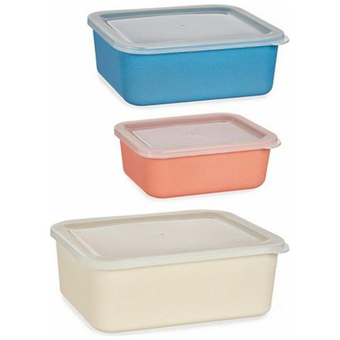 Set Di Scatole Per Sistemare Impilabili Bambù Melammina (6 Unità) - Foto 2