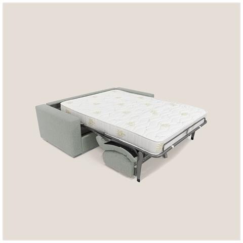 Nixon Divano letto matrimoniale con materasso 20 cm in tessuto impermeabile T03 220 cm (mat. 160x197) grigio chiaro - Foto 3