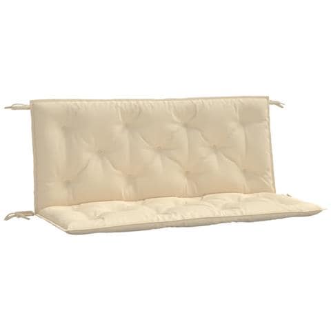 Cuscini Panca Da Giardino 2pz Beige 120x50x7 Cm Tessuto Oxford - Foto 2