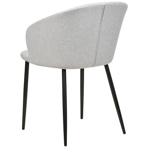 Set Di 2 Sedie Da Pranzo Tessuto Grigio Chiaro Mason - Foto 2