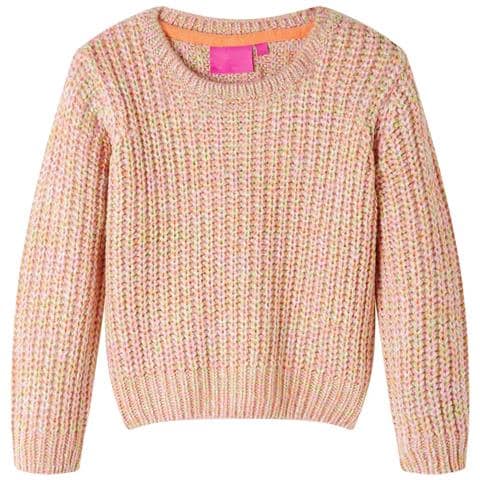 Maglione Da Bambina Lavorato A Maglia Rosa Tenue 128 - Foto 1