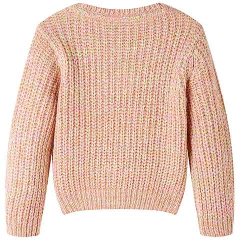 Maglione Da Bambina Lavorato A Maglia Rosa Tenue 128 - Foto 2