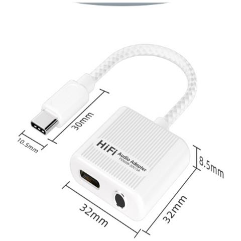 Adattatore 2 In 1 Da Usb-c A Jack Per Cuffie Da 3,5 Mm Con Ricarica Rapida Pd Da 60 W - Foto 2