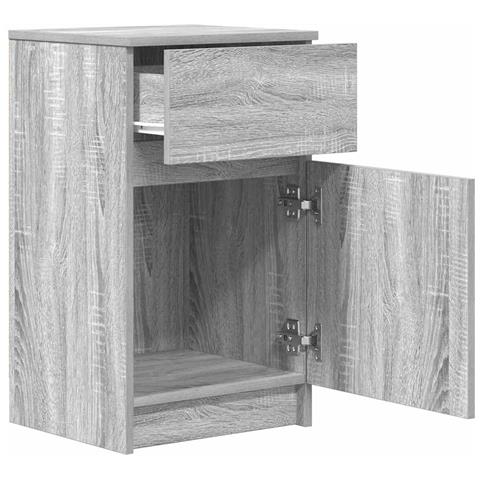 Comodini 2 pz Grigio Sonoma 39x35x65 cm in Legno Multistrato - Foto 9