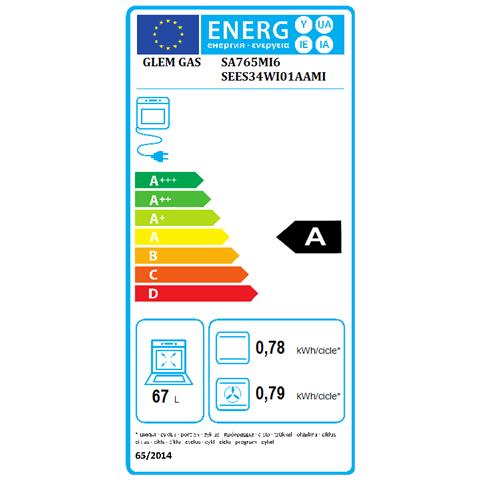 Cucina Elettrica SA765MI6 5 Fuochi a Gas Forno Elettrico Multifunzione Ventilato Classe A Dimensioni 70 x 60 cm Colore Acciaio Inox Serie Specialista - Foto 2