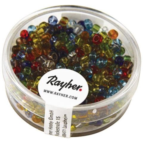 17 Grammi - Perline Rotonde In Vetro Trasparente Ø2,6mm - Colori Assortiti - Foto 1