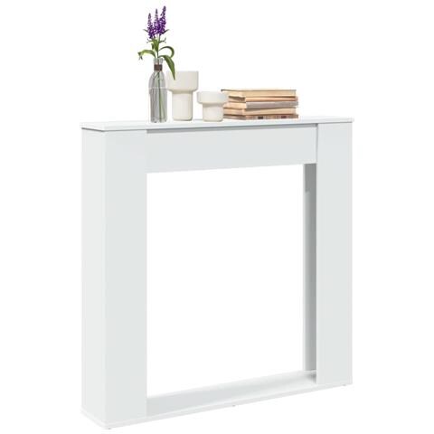 Cornice Per Camino Bianca 100x20x100 Cm In Truciolato - Foto 1