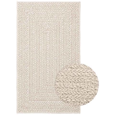Tappeto Zizur Crema 60x110 Cm Aspetto Iuta Interni Ed Esterni - Foto 1
