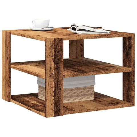 Tavolino Da Salotto Legno Vecchio 58x58x40 Cm Legno Multistrato - Foto 1