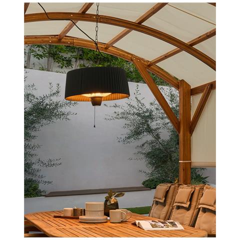 Riscaldatore A Infrarossi Da Patio Sospeso Ascea 1500 W Nero - Foto 1