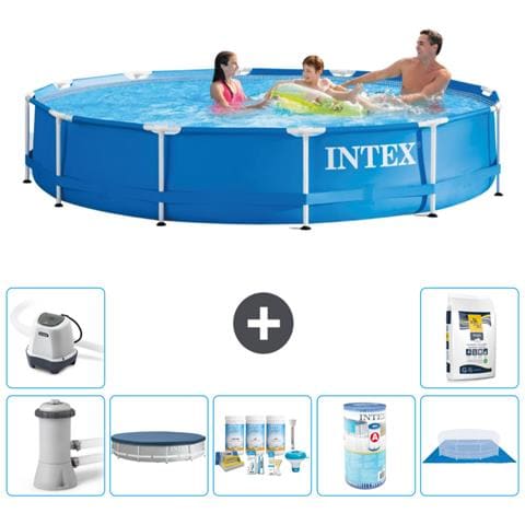 Piscina Fuori Terra - In Giro - 366x76 Cm - Blu - Include Accessori Coordinati A1739 - Foto 1