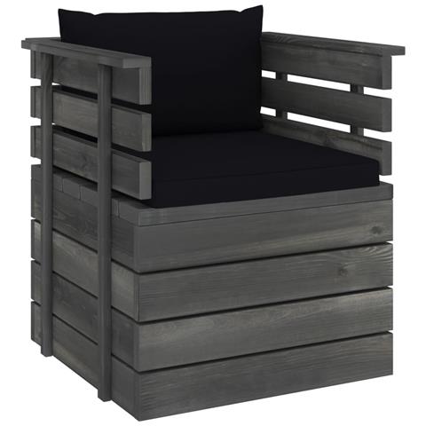 Lusso Casadino -  Poltrona Da Giardino Con Cuscini In Legno Di Pino - Foto 1