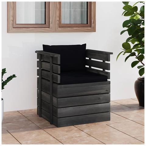 Lusso Casadino -  Poltrona Da Giardino Con Cuscini In Legno Di Pino - Foto 7