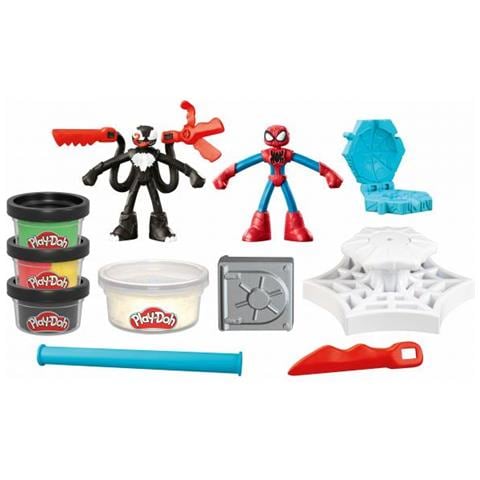 Play-doh Spider-man, Set Slash Attack Con 2 Personaggi Flessibili, 7 Accessori E Pasta Modellabile, Dai 4 Anni, Marvel - Foto 1