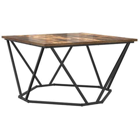 Tavolino da caffè in rovere affumicato 80x80x45 cm in legno ingegnerizzato - Foto 1