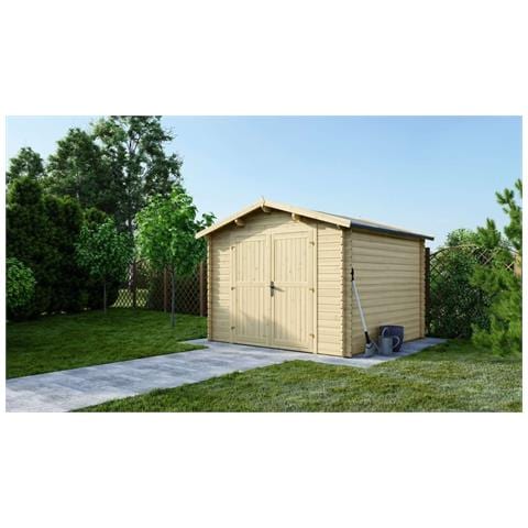 Casetta Da Giardino In Legno - 9.00m2 - 3.00x3.00m - 28mm - Colore: Naturale - Foto 1