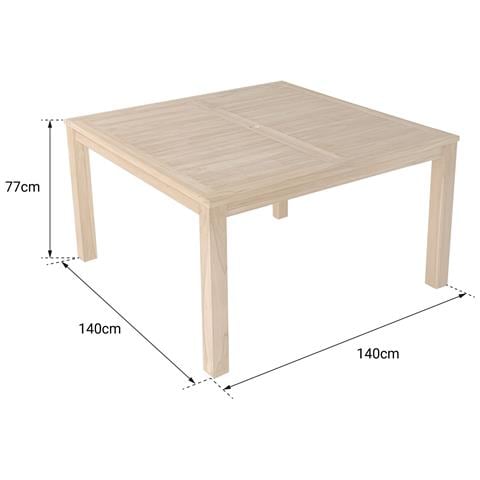 Tavolo Quadrato 140cm In Teak Java - Foto 3