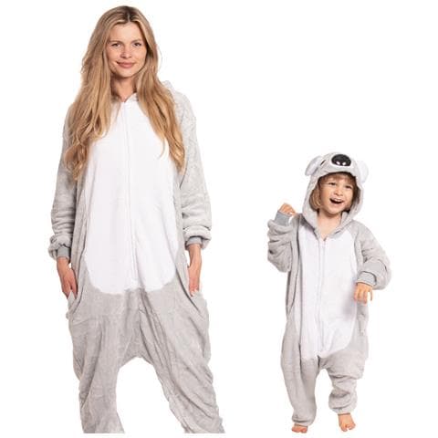Pigiama Per Bambini Kigurumi Onesie Costume Koala Grigio 115-125 Cm - Foto 2
