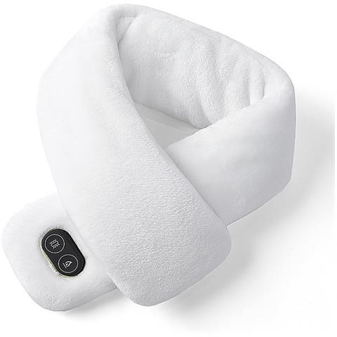 Scalda Collo Riscaldante Usb Con 3 Livelli Di Temperatura E Massaggio Vibrante White - Foto 1
