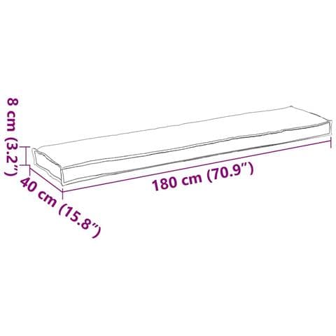 Cuscino per pallet Grigio 180 x 40 x 8 cm Tessuto Oxford - Foto 9