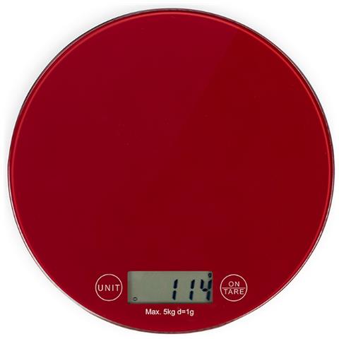 Bilancia Da Cucina Elettronica Da 5 Kg, Rosso Peperoncino - Dom494r - Foto 1