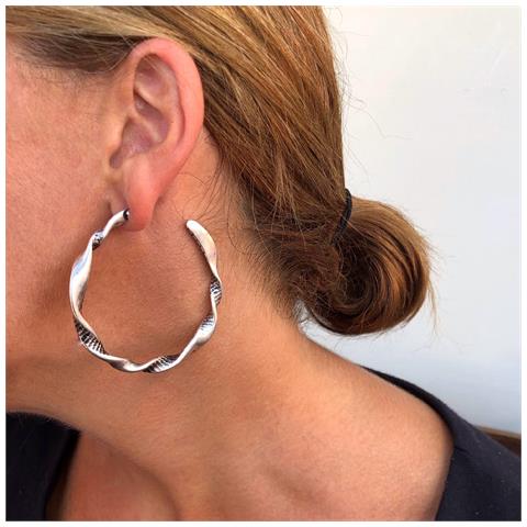 Cerchio A Spirale In Argento-creolo - Foto 2