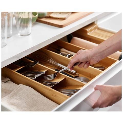 Organizzatore Per Cassetto Bamboo Drawerstore Conservazione Di Posate Utensili E Accessori Design Impilabile Materiale Resistente Colore Naturale - Foto 2