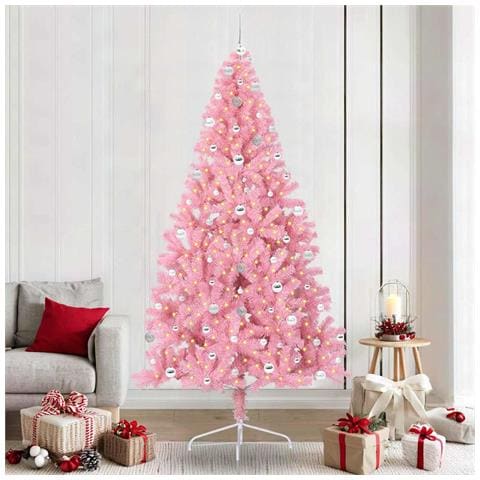Albero di Natale artificiale con luci integrate Rosa 240 cm PVC - Foto 2