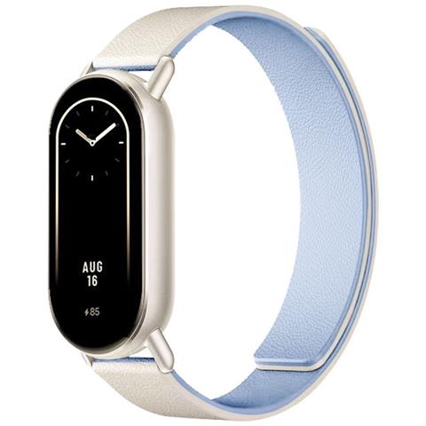 Cinturino Magnetico In Pelle Kona Bicolore Compatibile Con Xiaomi Mi Band 8/9/10 White+blue - Foto 1