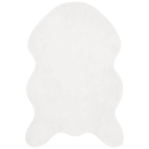Tappeto in Pelliccia Sintetica di Coniglio Olite Bianco - Foto 1