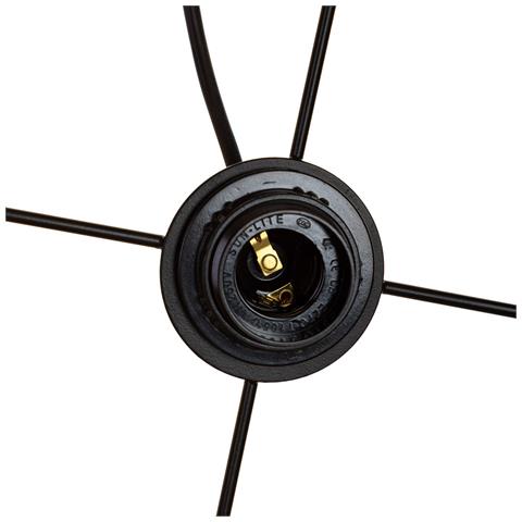 Lampada Soffitto Rafia E Metallo Marrone 51x51x37h Cm - Foto 7