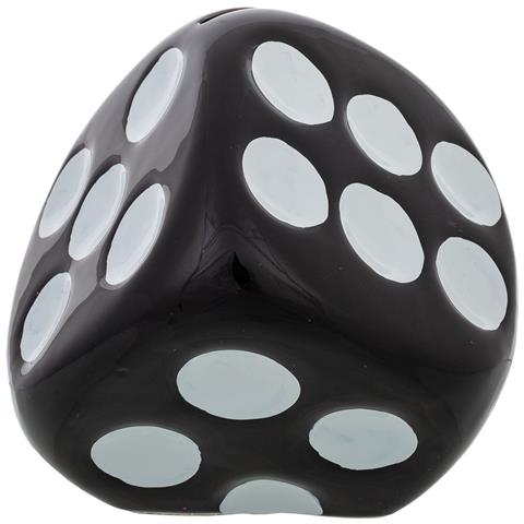 Salvadanaio Dadi Neri 12,5x12x12,8h - Foto 1