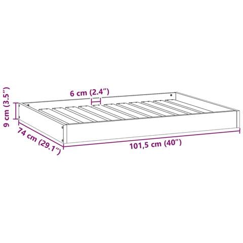 Letto per Cani Marrone cerato 101,5 x 74 x 9 cm - Foto 7