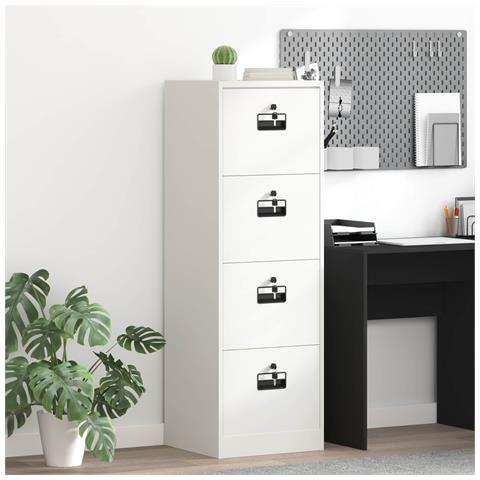 Armadio per File con cassetto Bianco 44 x 50 x 106.5 cm - Foto 2