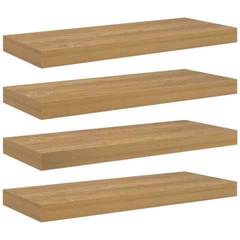 Scaffale da parete 4 pcs Marrone 50 x 23 x 4 cm - Foto 1