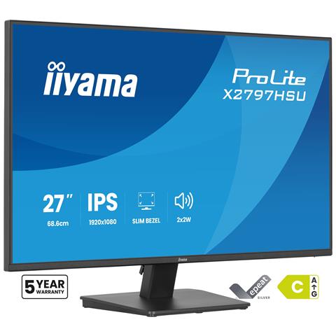 Monitor 27" LED Flat X2797HSU-B1 Full HD Tempo di risposta 4 ms - Foto 1