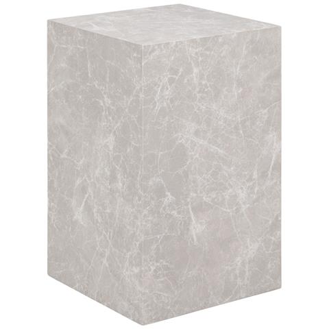 Tavolino D'appoggio Prague Effetto Marmo Beige 30x30x50 Cm - Foto 1