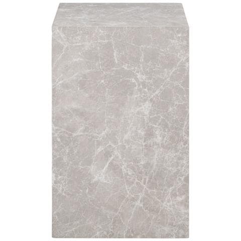 Tavolino D'appoggio Prague Effetto Marmo Beige 30x30x50 Cm - Foto 2