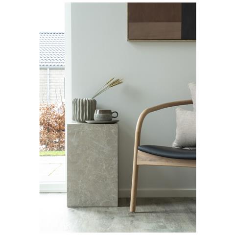 Tavolino D'appoggio Prague Effetto Marmo Beige 30x30x50 Cm - Foto 3