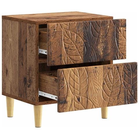 Comodino Legno antico 43 x 34,5 x 48 cm Legno ingegnerizzato - Foto 2