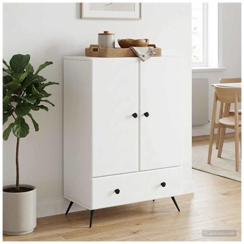 Credenza Bianco 66 x 34,5 x 95 cm Legno ingegnerizzato - Foto 2