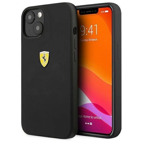 Ferrari Fessihcp13sbk Custodia In Silicone Nera /nera Per Iphone 13 Mini 5,4"" - Foto 1
